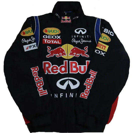 F1 Motorcycle Racing Jacket with Vintage Embroidery