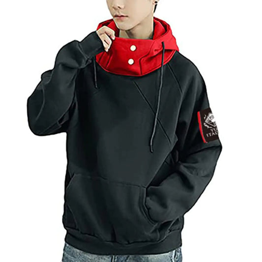 Anime Jujutsu Hoodie Costume Adult Unisex Fleece Pullover Hooded Sweatshirt Coat Casual (M Black)