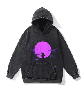 Anime Street Retro Cotton Hoodie - Naruto Design