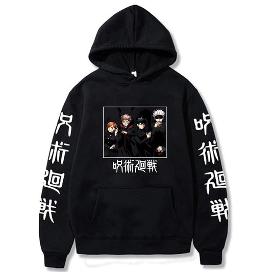 ACEFAST INC Cool Satoru Gojo Itadori Yuji Nobara Unisex Tops Harajuku Anime Unisex Hoodie Pullovers